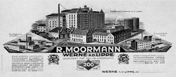 Neue  R. Moormann Hefefabrik im Jahre 1901 in Werne.